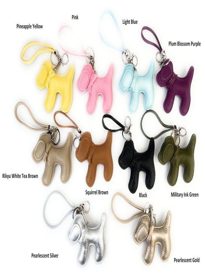 VersaKits Dog Keychains Leather Craft Soft and Adorable Puppy Bag Charm Accessory for Backpack Purse Strap(Black) - Image 2